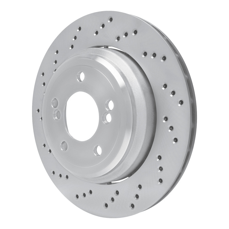 BMW M3 Brake Rotor (1) - Rear - R1 Concepts - Drilled Carbon Alloy Geomet - `06-`08